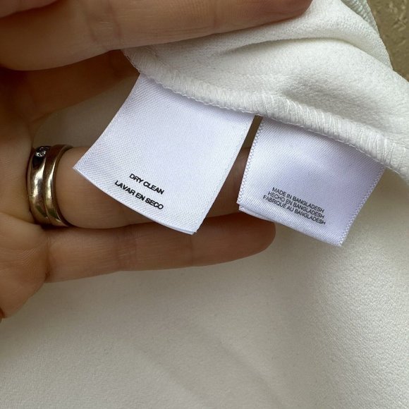 KASPER 3/4 Sleeve Wing Collar Crosshatch Jacket Plus Size 3X Ivory Gold Button - Picture 8 of 10